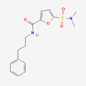 molecular formula C16H20N2O4S B2890716 5-(N,N-dimethylsulfamoyl)-N-(3-phenylpropyl)furan-2-carboxamide CAS No. 1169986-55-3