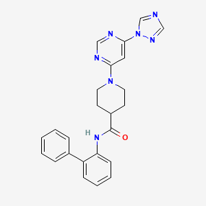 1-(6-(1H-1,2,4-triazol-1-yl)pyrimidin-4-yl)-N-([1,1'-biphenyl]-2-yl)piperidine-4-carboxamide