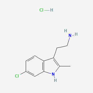 2-(6-Chloro-2-methyl-1H-indol-3-yl)ethanamine;hydrochloride
