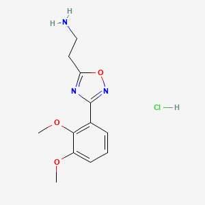 2-(3-(2,3-Dimethoxyphenyl)-1,2,4-oxadiazol-5-yl)ethanamine hydrochloride