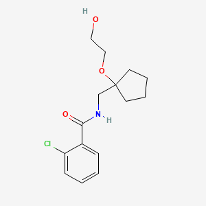 2-chloro-N-((1-(2-hydroxyethoxy)cyclopentyl)methyl)benzamide