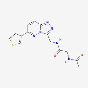 molecular formula C14H14N6O2S B2890731 2-acetamido-N-((6-(thiophen-3-yl)-[1,2,4]triazolo[4,3-b]pyridazin-3-yl)methyl)acetamide CAS No. 1904021-02-8