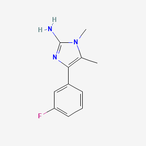 molecular formula C11H12FN3 B2890737 4-(3-Fluorophenyl)-1,5-dimethylimidazol-2-amine CAS No. 1260888-02-5