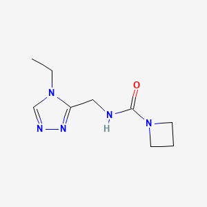 molecular formula C9H15N5O B2890739 N-[(4-ethyl-4H-1,2,4-triazol-3-yl)methyl]azetidine-1-carboxamide CAS No. 1427741-05-6