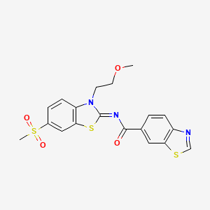 (Z)-N-(3-(2-methoxyethyl)-6-(methylsulfonyl)benzo[d]thiazol-2(3H)-ylidene)benzo[d]thiazole-6-carboxamide