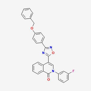 4-{3-[4-(benzyloxy)phenyl]-1,2,4-oxadiazol-5-yl}-2-(3-fluorophenyl)isoquinolin-1(2H)-one