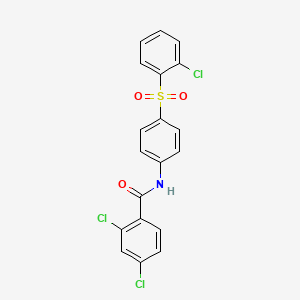 molecular formula C19H12Cl3NO3S B2890755 2,4-dichloro-N-[4-(2-chlorophenyl)sulfonylphenyl]benzamide CAS No. 339105-34-9