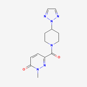 molecular formula C13H16N6O2 B2890763 6-(4-(2H-1,2,3-三唑-2-基)哌啶-1-羰基)-2-甲基吡啶并哒嗪-3(2H)-酮 CAS No. 2201357-50-6