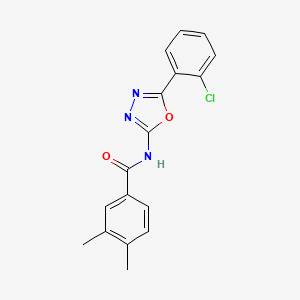 molecular formula C17H14ClN3O2 B2890772 N-(5-(2-chlorophenyl)-1,3,4-oxadiazol-2-yl)-3,4-dimethylbenzamide CAS No. 865249-49-6