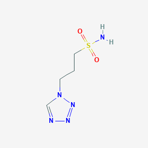 molecular formula C4H9N5O2S B2890779 3-(1H-Tetrazol-1-yl)propane-1-sulfonamide CAS No. 2193061-51-5