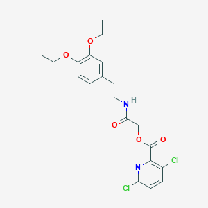 {[2-(3,4-Diethoxyphenyl)ethyl]carbamoyl}methyl 3,6-dichloropyridine-2-carboxylate