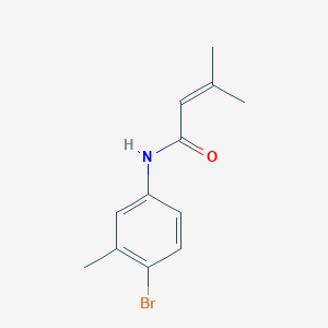 molecular formula C12H14BrNO B2890804 N-(4-bromo-3-methylphenyl)-3-methylbut-2-enamide CAS No. 203856-43-3