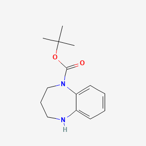 molecular formula C14H20N2O2 B2890807 叔丁基 2,3,4,5-四氢-1H-1,5-苯并二氮杂卓-1-羧酸酯 CAS No. 946386-48-7