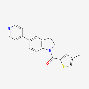 (4-Methylthiophen-2-yl)(5-(pyridin-4-yl)indolin-1-yl)methanone