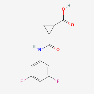 molecular formula C11H9F2NO3 B2890816 2-[(3,5-二氟苯基)氨基甲酰基]环丙烷-1-羧酸 CAS No. 866150-59-6