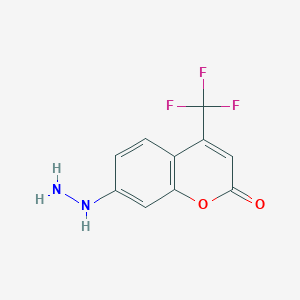 molecular formula C10H7F3N2O2 B2890817 7-Hydrazinyl-4-(trifluoromethyl)chromen-2-one CAS No. 1397225-10-3