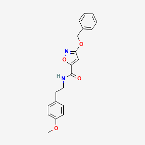 molecular formula C20H20N2O4 B2890825 3-(benzyloxy)-N-(4-methoxyphenethyl)isoxazole-5-carboxamide CAS No. 1421526-00-2