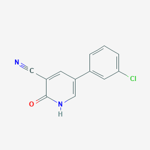 molecular formula C12H7ClN2O B2890829 5-(3-Chlorophenyl)-2-oxo-1,2-dihydro-3-pyridinecarbonitrile CAS No. 338954-76-0