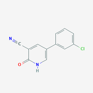 molecular formula C12H7ClN2O B2890829 5-(3-氯苯基)-2-氧代-1,2-二氢-3-吡啶甲腈 CAS No. 338954-76-0