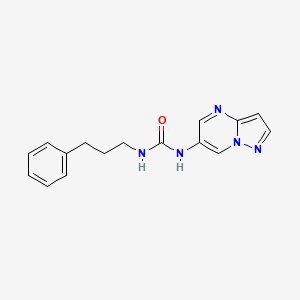 molecular formula C16H17N5O B2890843 1-(3-苯丙基)-3-(吡唑并[1,5-a]嘧啶-6-基)脲 CAS No. 2034449-80-2