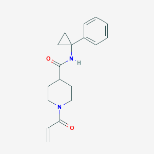 B2890846 N-(1-Phenylcyclopropyl)-1-prop-2-enoylpiperidine-4-carboxamide CAS No. 2361822-28-6