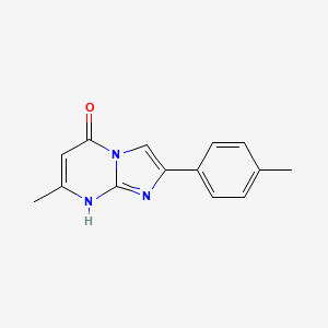 molecular formula C14H13N3O B2890853 7-甲基-2-(4-甲基苯基)咪唑并[1,2-a]嘧啶-5-醇 CAS No. 14247-67-7