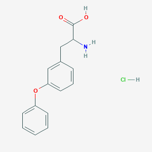 molecular formula C15H16ClNO3 B2890858 2-Amino-3-(3-phenoxyphenyl)propanoic acid hydrochloride CAS No. 119349-34-7