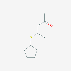 molecular formula C10H18OS B2890868 4-(Cyclopentylsulfanyl)pentan-2-one CAS No. 1343957-86-7