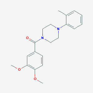 molecular formula C20H24N2O3 B289087 1-(3,4-Dimethoxybenzoyl)-4-(2-methylphenyl)piperazine 