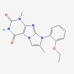 molecular formula C17H17N5O3 B2890874 6-(2-Ethoxyphenyl)-4,7-dimethylpurino[7,8-a]imidazole-1,3-dione CAS No. 878420-48-5