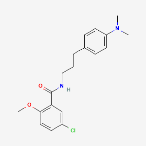 molecular formula C19H23ClN2O2 B2890880 5-氯-N-(3-(4-(二甲氨基)苯基)丙基)-2-甲氧基苯甲酰胺 CAS No. 953151-22-9