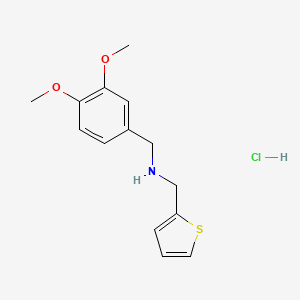 molecular formula C14H18ClNO2S B2890883 N-(3,4-dimethoxybenzyl)-N-(thien-2-ylmethyl)amine hydrochloride CAS No. 1052508-03-8