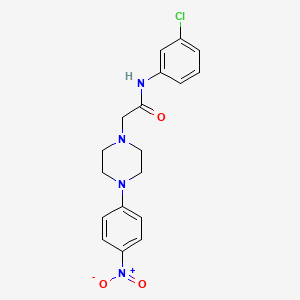 molecular formula C18H19ClN4O3 B2890885 N-(3-chlorophenyl)-2-[4-(4-nitrophenyl)piperazin-1-yl]acetamide CAS No. 364745-70-0