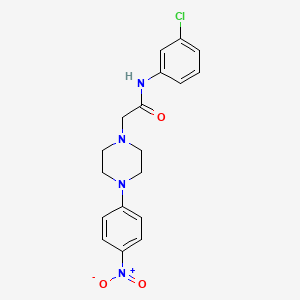 molecular formula C18H19ClN4O3 B2890885 N-(3-氯苯基)-2-[4-(4-硝基苯基)哌嗪-1-基]乙酰胺 CAS No. 364745-70-0