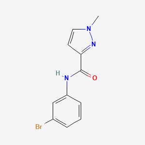 molecular formula C11H10BrN3O B2890893 N-(3-bromophenyl)-1-methyl-1H-pyrazole-3-carboxamide CAS No. 1234870-07-5