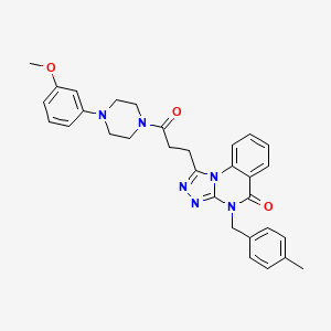 molecular formula C31H32N6O3 B2890898 1-{3-[4-(3-methoxyphenyl)piperazin-1-yl]-3-oxopropyl}-4-[(4-methylphenyl)methyl]-4H,5H-[1,2,4]triazolo[4,3-a]quinazolin-5-one CAS No. 902919-71-5