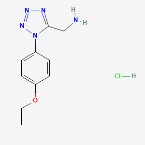 molecular formula C10H14ClN5O B2890905 (1-(4-乙氧苯基)-1H-四唑-5-基)甲胺盐酸盐 CAS No. 2034487-73-3