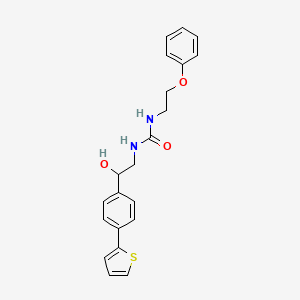molecular formula C21H22N2O3S B2890906 3-{2-Hydroxy-2-[4-(thiophen-2-yl)phenyl]ethyl}-1-(2-phenoxyethyl)urea CAS No. 2380181-15-5