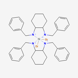 1,1',3,3'-Tetrabenzyl-2,2-dibromo-hexadecahydro-2,2'-spirobi[cyclohexa[d]1,3-diaza-2-nickelacyclopentane]