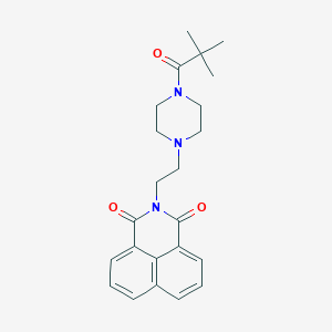 molecular formula C23H27N3O3 B2890911 2-(2-(4-pivaloylpiperazin-1-yl)ethyl)-1H-benzo[de]isoquinoline-1,3(2H)-dione CAS No. 304645-33-8