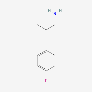 molecular formula C12H18FN B2890914 3-(4-Fluorophenyl)-2,3-dimethylbutan-1-amine CAS No. 1542737-60-9