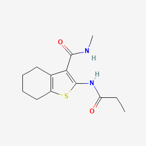 molecular formula C13H18N2O2S B2890917 N-methyl-2-propionamido-4,5,6,7-tetrahydrobenzo[b]thiophene-3-carboxamide CAS No. 892981-04-3