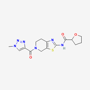 N-(5-(1-methyl-1H-1,2,3-triazole-4-carbonyl)-4,5,6,7-tetrahydrothiazolo[5,4-c]pyridin-2-yl)tetrahydrofuran-2-carboxamide