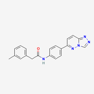 molecular formula C20H17N5O B2890919 N-(4-([1,2,4]triazolo[4,3-b]pyridazin-6-yl)phenyl)-2-(m-tolyl)acetamide CAS No. 894066-80-9