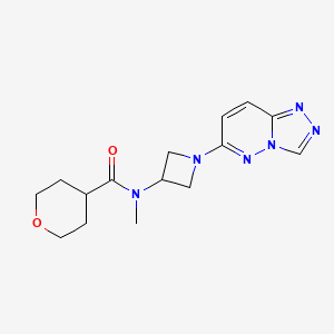 N-methyl-N-(1-{[1,2,4]triazolo[4,3-b]pyridazin-6-yl}azetidin-3-yl)oxane-4-carboxamide