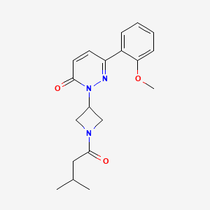 6-(2-Methoxyphenyl)-2-[1-(3-methylbutanoyl)azetidin-3-yl]pyridazin-3-one