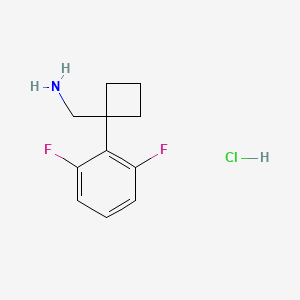 molecular formula C11H14ClF2N B2890928 [1-(2,6-二氟苯基)环丁基]甲胺盐酸盐 CAS No. 1909335-91-6