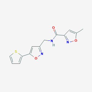 5-methyl-N-((5-(thiophen-2-yl)isoxazol-3-yl)methyl)isoxazole-3-carboxamide