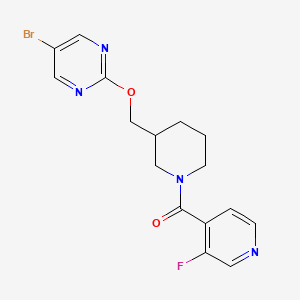 [3-[(5-Bromopyrimidin-2-yl)oxymethyl]piperidin-1-yl]-(3-fluoropyridin-4-yl)methanone