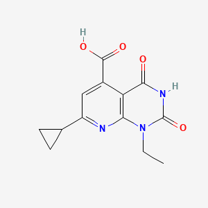 molecular formula C13H13N3O4 B2890947 7-环丙基-1-乙基-2,4-二氧代-1H,2H,3H,4H-吡啶并[2,3-d]嘧啶-5-羧酸 CAS No. 937657-74-4